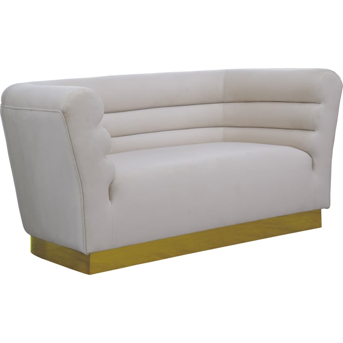 Meridian Furniture Bellini Cream Velvet Loveseat MRD-669CREAM-L