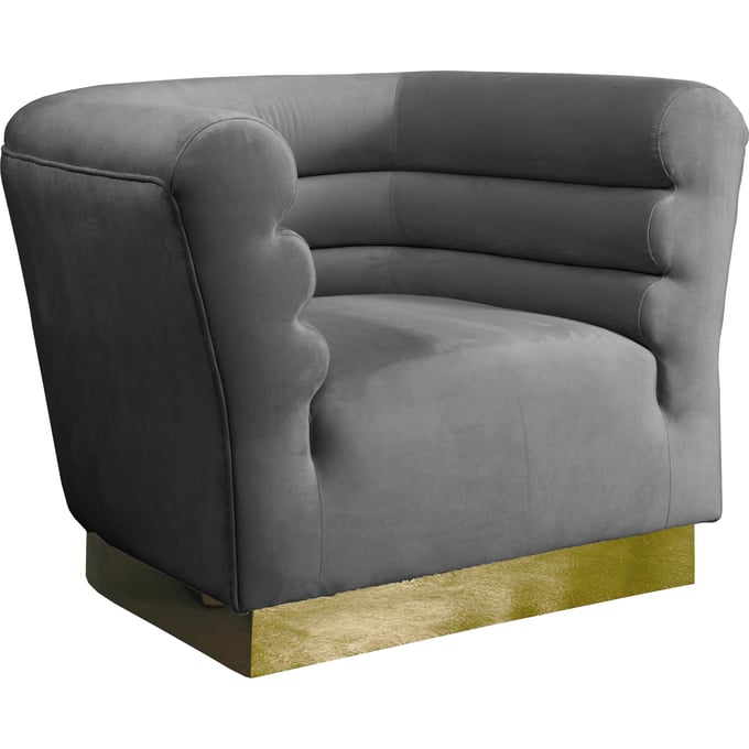 Design Edge Lapstone  Grey Velvet Chair DE-23463697