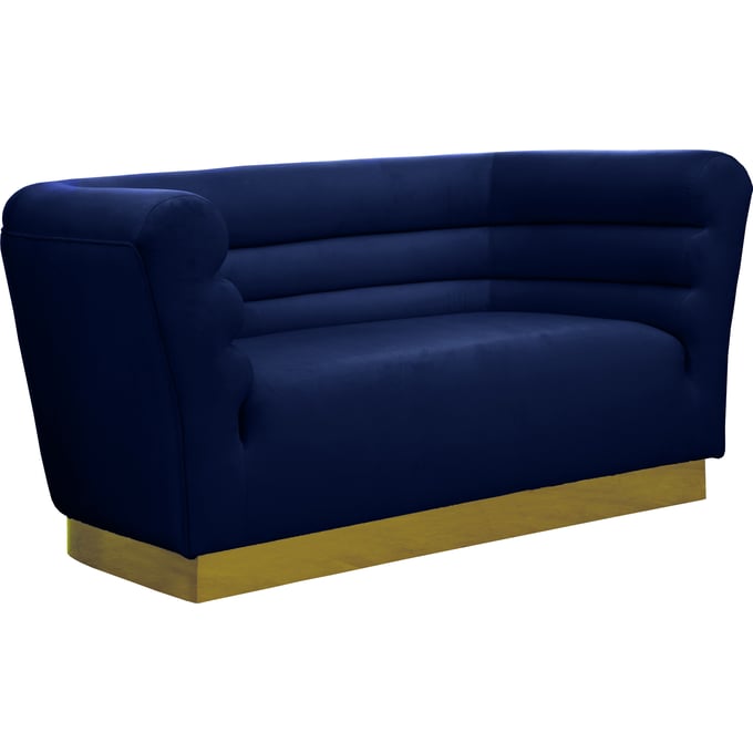 Design Edge Lapstone  Navy Velvet Loveseat DE-23463757