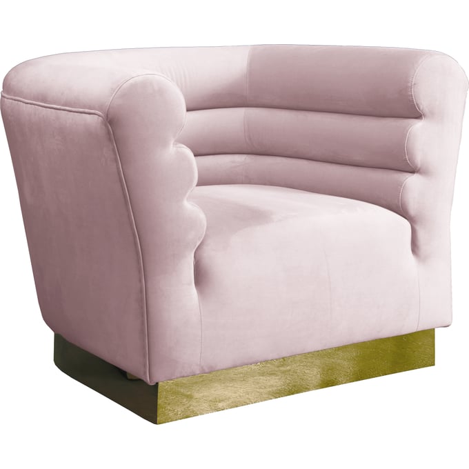 Meridian Furniture Bellini Pink Velvet Chair MRD-669PINK-C