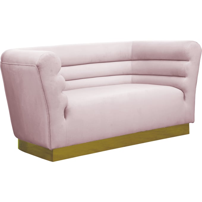 Meridian Furniture Bellini Pink Velvet Loveseat MRD-669PINK-L