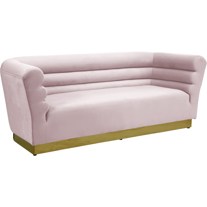 Meridian Furniture Bellini Pink Velvet Sofa MRD-669PINK-S