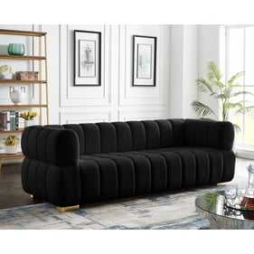 Meridian Furniture Gwen Black Velvet Sofa