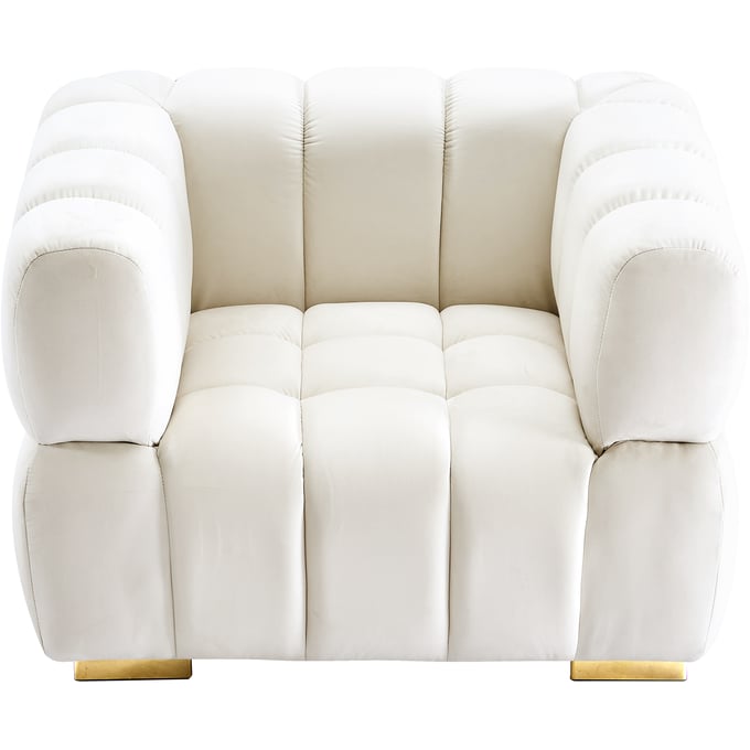 Meridian Furniture Gwen Cream Velvet Chair MRD-670CREAM-C