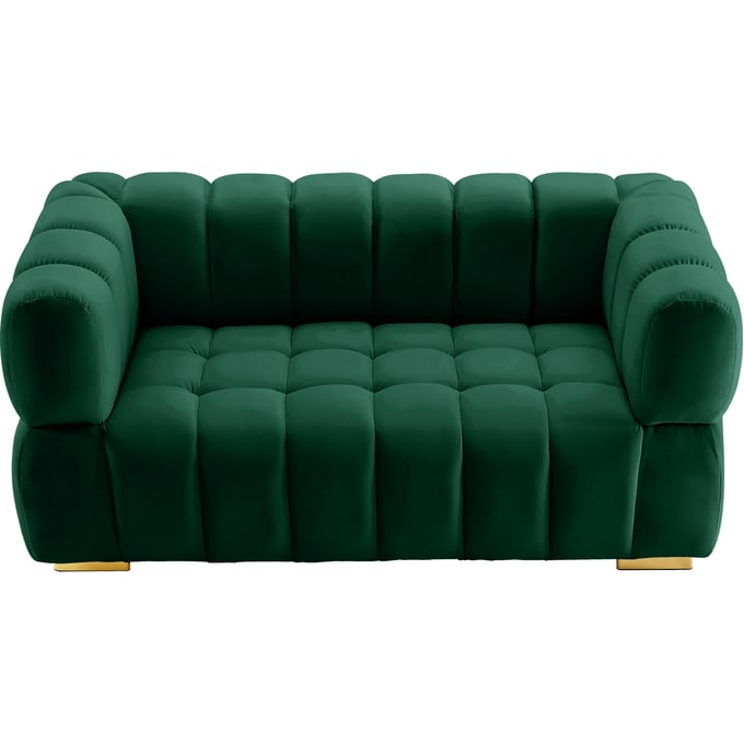 Meridian Furniture Gwen Green Velvet Loveseat MRD-670GREEN-L