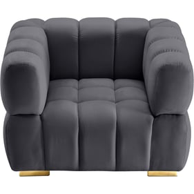 Meridian Furniture Gwen Grey Velvet Chair