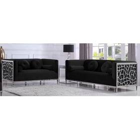 Meridian Furniture Opal Black 2pc Living Room Set