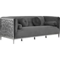 Opal Grey Velvet Sofa