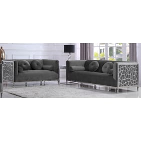 Meridian Furniture Opal Grey 2pc Living Room Set