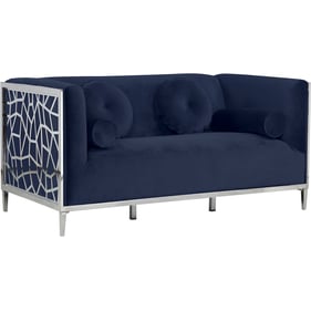 Meridian Furniture Opal Navy Velvet Loveseat