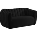 Dixie Black Velvet Loveseat