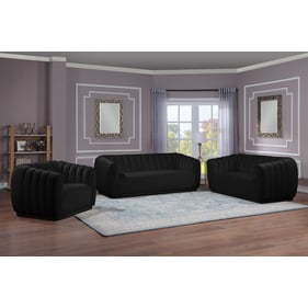 Meridian Furniture Dixie Black 3pc Living Room Set