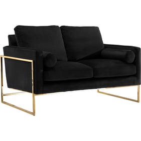 Meridian Furniture Mila Black Velvet Loveseat