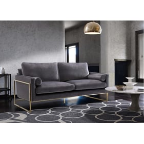 Meridian Furniture Mila Grey Velvet Sofa