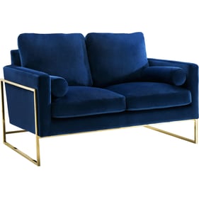 Meridian Furniture Mila Navy Velvet Loveseat