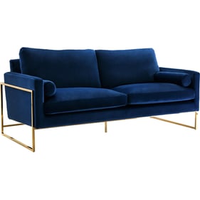 Meridian Furniture Mila Navy Velvet Sofa