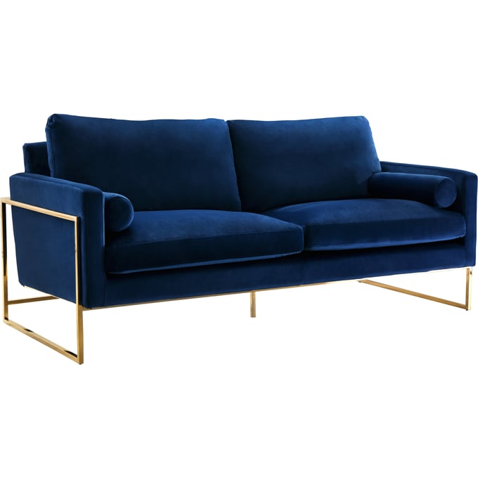 Meridian Furniture Mila Navy Velvet Sofa MRD-678NAVY-S