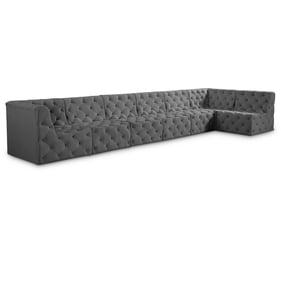 Meridian Furniture Tuft Grey 7pc Modular Sectional