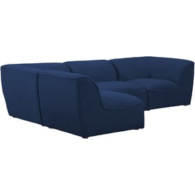 Meridian Furniture Miramar Navy 4pc Modular Sectional