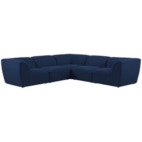 Meridian Furniture Miramar Navy Linen 5pc Modular Sectional