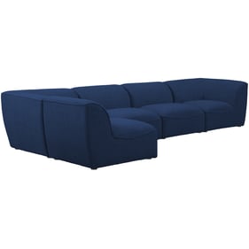 Meridian Furniture Miramar Navy Modular 5pc Sectional