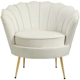 Meridian Furniture Gardenia Cream Velvet Chair