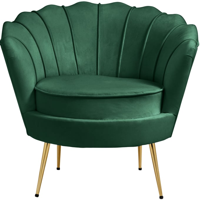 Meridian Furniture Gardenia Green Velvet Chair MRD-684GREEN-C