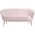 Gardenia Pink Velvet Loveseat