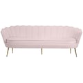 Gardenia Pink Velvet Sofa