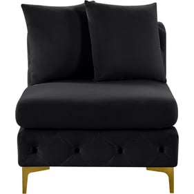 Meridian Furniture Tremblay Black Velvet Armless Chair