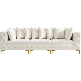 Meridian Furniture Tremblay Cream Velvet Modular Sofa