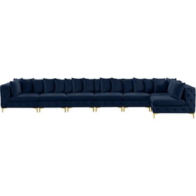 Meridian Furniture Tremblay Navy 7pc Modular Sectional