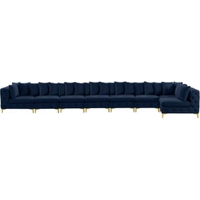 Meridian Furniture Tremblay Navy 8pc Modular Sectional