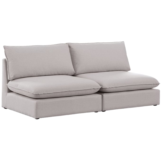 Meridian Furniture Mackenzie Beige Durable Linen Modular Armless Sofa MRD-688BEIGE-S80A