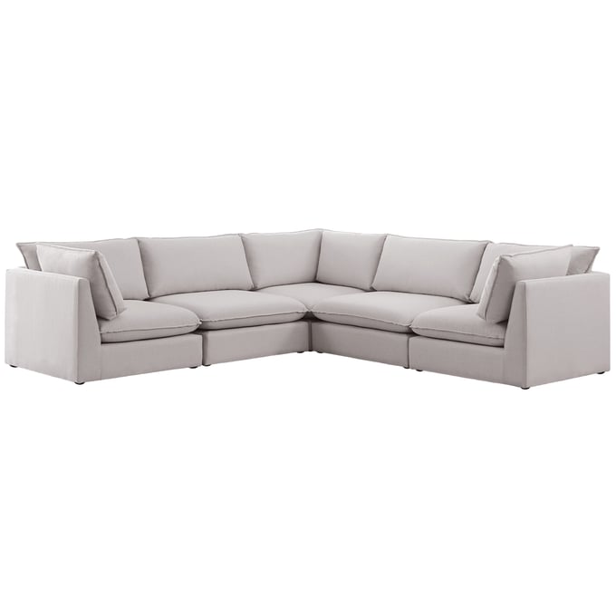 Meridian Furniture Mackenzie Beige Modular 5pc Sectional MRD-688BEIGE-SEC5D