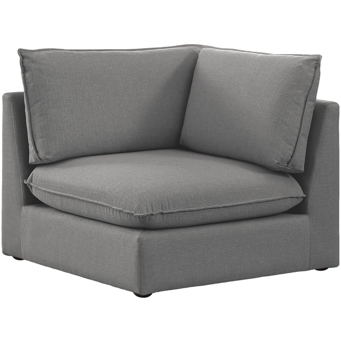 Meridian Furniture Mackenzie Grey Durable Linen Corner Chair MRD-688GREY-CORNER