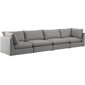 Meridian Furniture Mackenzie Grey 4pc Modular Sofa