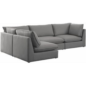 Meridian Furniture Mackenzie Grey 4pc Modular Sectional