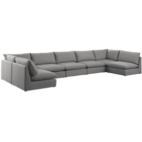 Meridian Furniture Mackenzie Grey 7pc Modular Sectional