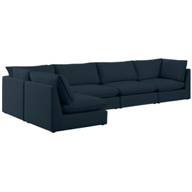 Meridian Furniture Mackenzie Navy 5pc Modular Sectional