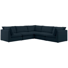 Meridian Furniture Mackenzie Navy Modular 5pc Sectional