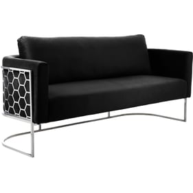 Meridian Furniture Casa Black Velvet Sofa