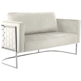 Meridian Furniture Casa Cream Velvet Loveseat