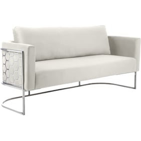 Meridian Furniture Casa Cream Velvet Sofa