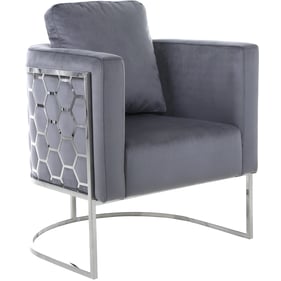 Meridian Furniture Casa Grey Velvet Chair