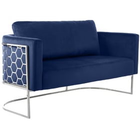 Meridian Furniture Casa Navy Velvet Loveseat