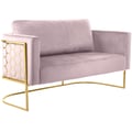 Casa Pink Velvet Loveseat