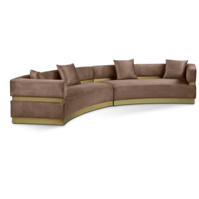 Meridian Furniture Belsa Brown Velvet 2pc Sectional