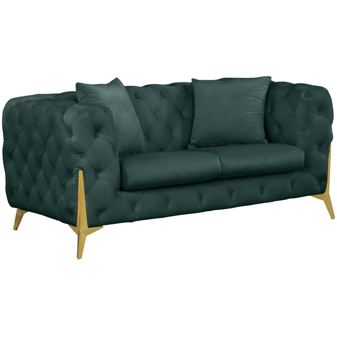 Meridian Furniture Kingdom Green Velvet Loveseat MRD-695GREEN-L