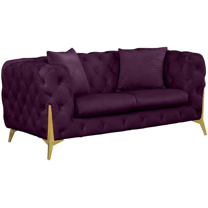 Meridian Furniture Kingdom Purple Velvet Loveseat MRD-695PURPLE-L